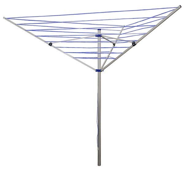 Erga Garden 4000, szabadon álló 3 karos kerti ruhaszárító 174x202x195 cm, ezüst-kék, ERG-SEP-10SUSOGRAR40