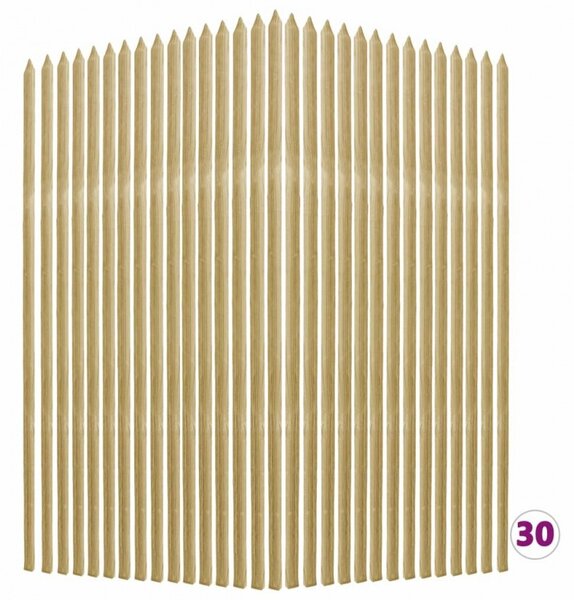 30 db impregnált fenyőfa növénykaró 2,8 x 2,8 x 150 cm