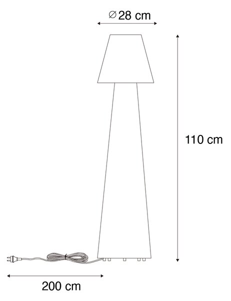 Design kültéri állólámpa fehér IP44 - Katrijn