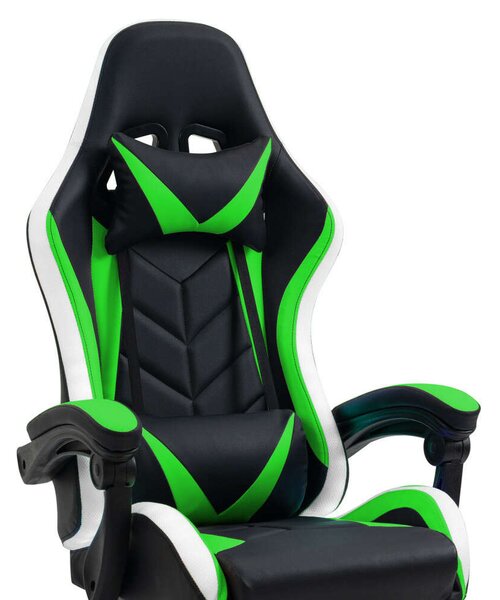 Delight Gamer Szék - BMD1115GR - RGB LED - Zöld/Fekete