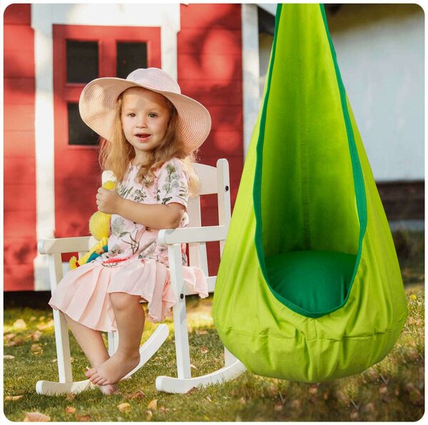 NeoSport egyszemélyes Csepphinta, párnás, 140x55 cm, 80 kg - Zöld