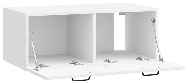 Fali TV szekrény Magasfényű Fehér 78,5 x 41 x 30 cm Szerelt Fa