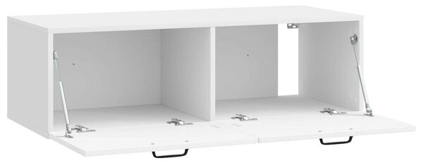 Fali TV szekrény Magasfényű Fehér 98 x 41 x 30 cm Szerelt Fa