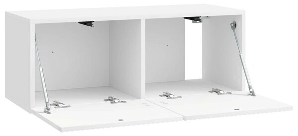 Fali TV szekrény 78,5 x 31 x 30 cm Magasfényű Fehér Szerelt Fa