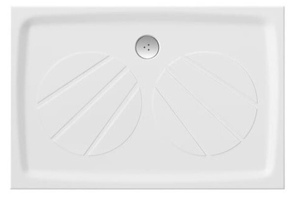 Zuhanytálca négyszögletes Ravak 120x70 cm öntött márvány fehér XA03G101010