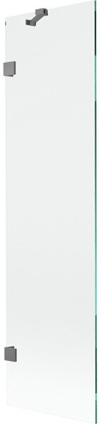 Mexen, Mexen Lunar 1 szárnyú kádparaván 50 x 150 cm, átlátszó, vörösöntvény - 897-050-000-95-00