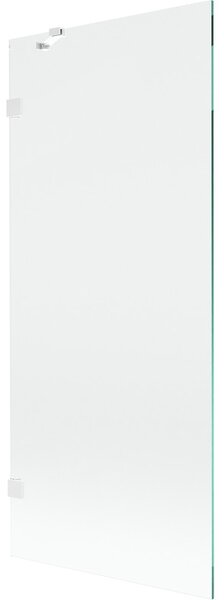 Mexen, Mexen Lunar 1 szárnyú kádparaván 80 x 150 cm, átlátszó, fehér - 897-080-000-20-00
