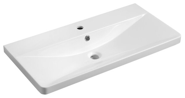 Aqualine Aqualine, SEN bútormosdó, öntött márvány, 81x40cm, fehér, SN810
