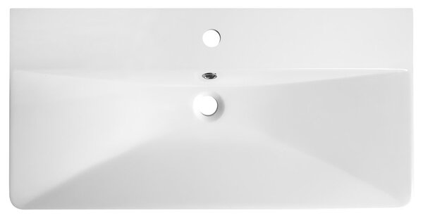 Aqualine Aqualine, SEN bútormosdó, öntött márvány, 81x40cm, fehér, SN810