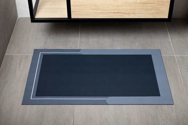 Aqualine Aqualine, fürdőszobaszőnyeg 60x120cm, nedvszívó, kék, PCD012V