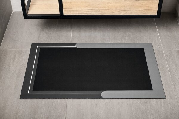 Aqualine Aqualine, fürdőszobaszőnyeg 60x120cm, nedvszívó, szürke, PCD014V