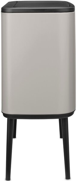 Brabantia Bo Touch Bin nyomófedeles hulladékgyűjtő, magasított, lábakon álló, műanyag tartály, 36L - R méret, acél, hamvasszürke - 254987