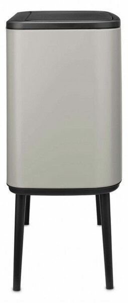 Brabantia Bo Touch Bin nyomófedeles szelektív hulladékgyűjtő, magasított, lábakon álló, műanyag tartály, 3x11L - X méret, acél, hamvasszürke - 255021