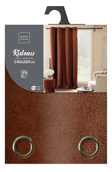 Terrakotta színű buklé függöny 140x260 cm Winona – douceur d'intérieur