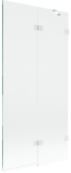 Mexen Lunar, kétszárnyú kádparaván jobb oldali 90 x 150 cm, átlátszó üveg, fehér, 897-090-100-20-00-P