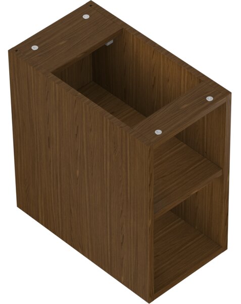 Mexen Box-A, nyitott szekrény polccal 25 cm, diófa, 91AX2-0250-470-0-86