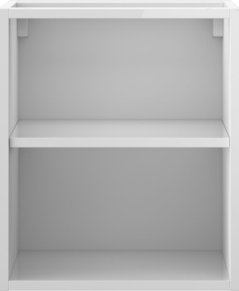 Mexen Box-A, nyitott szekrény polccal 40 cm, fényes fehér, 91AX2-0400-470-0-00
