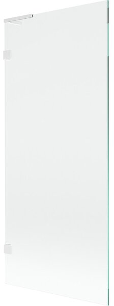 Mexen Lunar L, 1 szárnyú kádparaván 80 x 150 cm, 8 mm-es átlátszó üveg, fehér profil, 897L-080-000-20-00