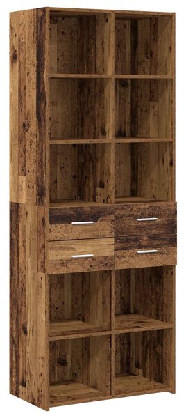 VidaXL Könyvszekrény Antik fa 30 x 42.4 x 185.2 cm
