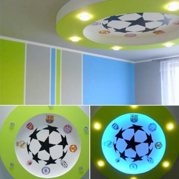 INSPIO - átragasztható textil matrica - Focis falmatrica - Futball world