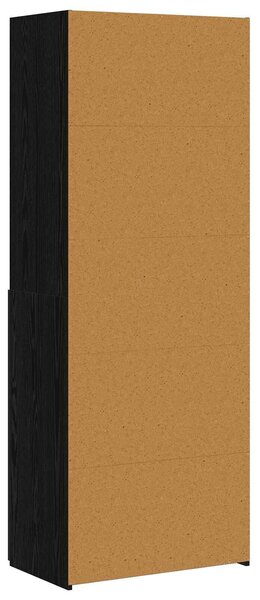 VidaXL Könyvszekrény Fekete tölgy 30 x 42.4 x 185.2 cm