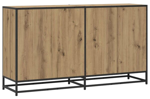 VidaXL Széf Kézműves Tölgy 134 x 35 x 76 cm Szerelt Fa