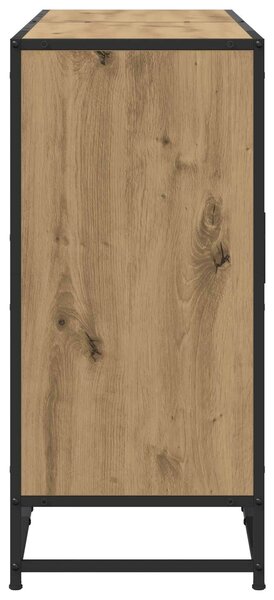 VidaXL Széf Kézműves Tölgy 134 x 35 x 76 cm Szerelt Fa