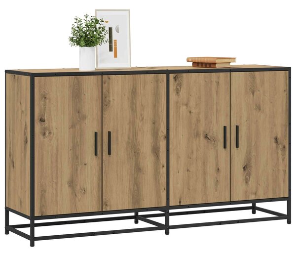 VidaXL Széf Kézműves Tölgy 134 x 35 x 76 cm Szerelt Fa
