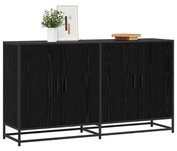 VidaXL Széf Fekete Tölgy 134 x 35 x 76 cm Szerelt Fa