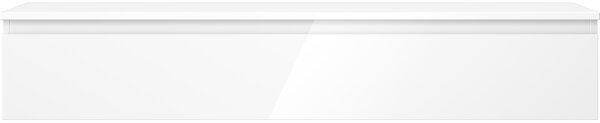 Mexen Orio, fürdőszobaszekrény 140 cm-es felsőrésszel, 1 fiókkal, fényes fehér, 91A10-14023-1-BFC00