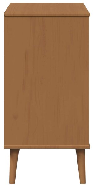 VidaXL Széf MOLDE Karamell 90 x 40 x 80 cm Tömör fenyőfa és szerelt fa