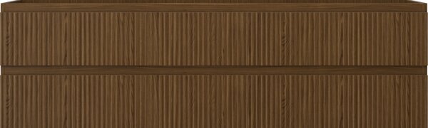 Mexen Rivel, fürdőszobaszekrény 160 cm, 2 fiókkal, hornyolt, diófa, 91A20-16047-2-BFF86