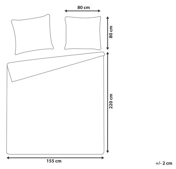 Paplanhuzat szett MADRONA Pamut szatén 155 x 220 cm Sötétkék