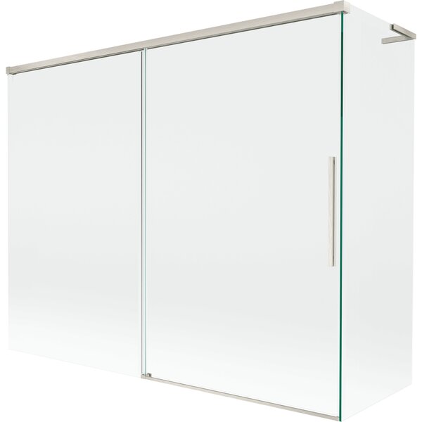 Mexen Rox, L tolóajtós, kétszárnyú kádparaván 190 + 80 x 150 cm, 8 mm-es átlátszó üveg, acélprofil, 8C9L-190-080-97-00