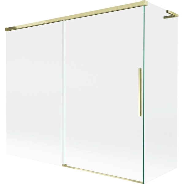 Mexen Rox, L tolóajtós, kétszárnyú kádparaván 180 + 90 x 150 cm, 8 mm-es átlátszó üveg, arany fényes profil, 8C9L-180-090-50-00