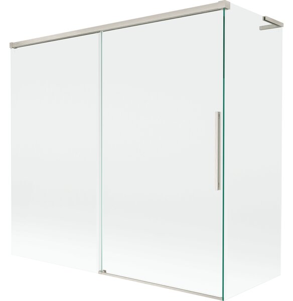 Mexen Rox, L tolóajtós, kétszárnyú kádparaván 170 + 70 x 150 cm, 8 mm-es átlátszó üveg, acélprofil, 8C9L-170-070-97-00