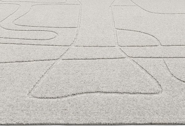Világosszürke gyapjú szőnyeg 200x300 cm Morphic – Agnella