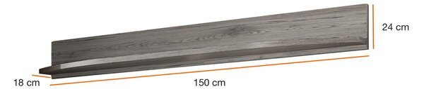 OLHA polc 150 cm - san remo tölgy / fehér