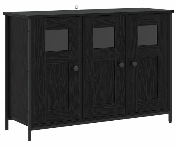 VidaXL Széf Fekete Tölgy 100 x 35 x 70 cm Szerelt Fa