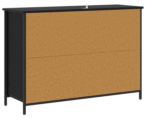 VidaXL Széf Fekete Tölgy 100 x 35 x 70 cm Szerelt Fa