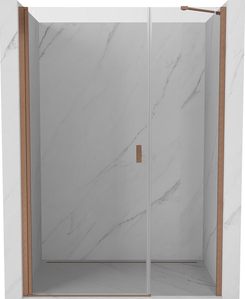 Mexen Mist-B, 1 szárnyú zuhanyajtó 105 cm, átlátszó üveg, matt réz profil, 8A2-105-001-65-00