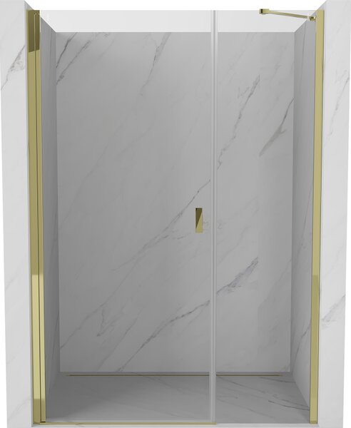 Mexen Mist-B, 1 szárnyú zuhanyajtó 105 cm, átlátszó üveg, arany fényes profil, 8A2-105-001-50-00