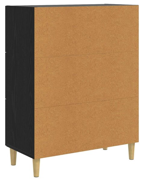 VidaXL Széf Fekete Tölgy 69,5 x 34 x 90 cm Szerelt Fa