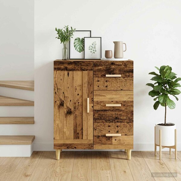 VidaXL Széf Antik Fa 69,5 x 34 x 90 cm Szerelt Fa