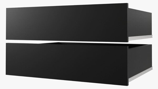 UNI 2 db fiók szett 100 cm széles gardróbszekrényekhez - fekete