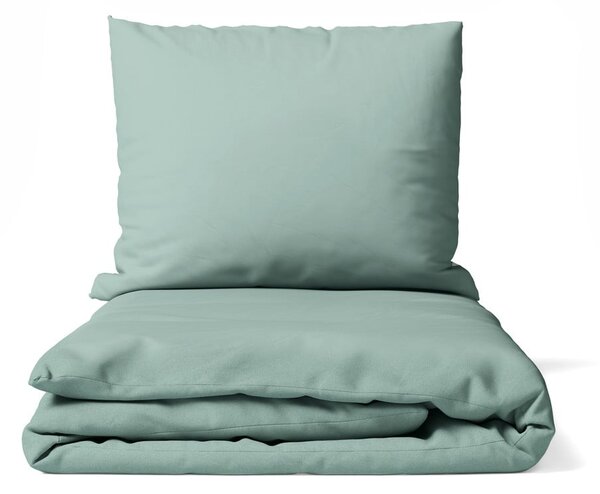 Zöld kétszemélyes mikroszatén ágyneműhuzat 200x200 cm Basic – Bonami Essentials