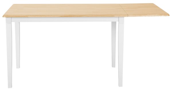 Kihúzható étkezőasztal LOUISIANA Világosbarna 120/160 cm 75 cm Keményfa