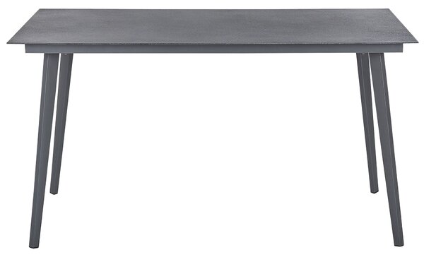 Kerti asztal MILETO 140 cm 80 cm Üveg Szürke