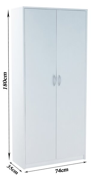 LUCETTE polcos szekrény - 74 cm széles, fehér