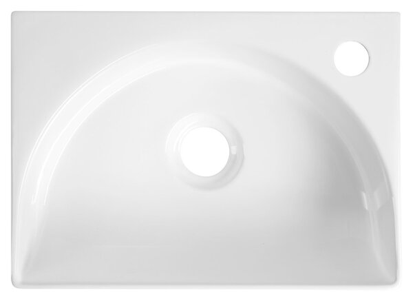 Aqualine Aqualine, RUBIC kerámia mosdó 34x25cm, fehér, NP452